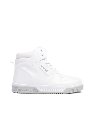 Benetton 31087 Genç Erkek Günlük Boğazlı Sneaker Hi Ayakkabı Beyaz