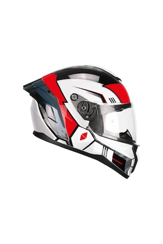 Cgm 330r Rıot Space Kapalı Kask Siyah/kırmızı-l Beyaz