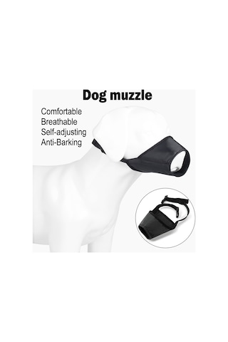 Köpek Ağızlığı Köpek Ağız Kapağı Anti Isırık Anti Kötüye Kullanım Köpek Ağız Kapağı Su Geçirmez Köpe-siyah