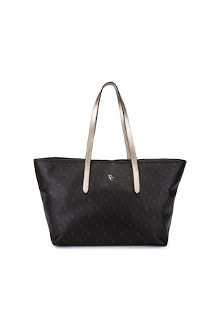 Tamer Tanca Kadın Suni Deri Kahverengi Desen Kol Çantası 743 2341 Bn Cnt Sk25-26 Kahve Gfrj Kahverengi