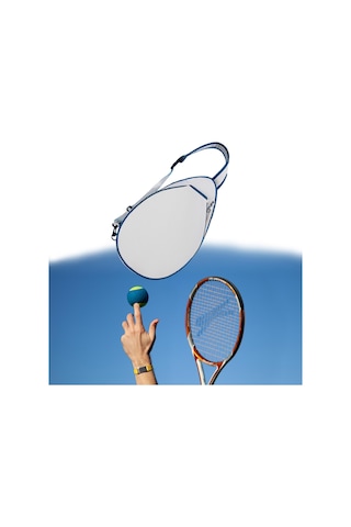 Suntek Tenis Çantası Taşınabilir Çok Beyaz-mavi-kenarlar