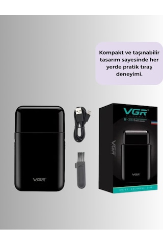 Kart Tasarımlı Şarjlı Tıraş Makinesi 2 Başlıklı Hassas Kesim -