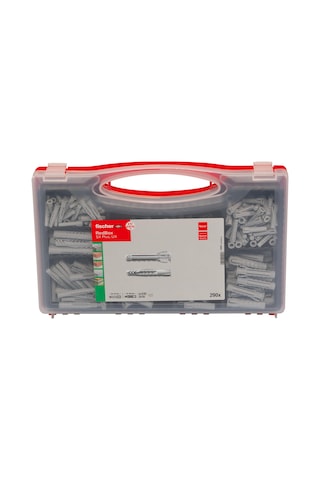 Fischer Red-box Ux/sx Plus, Dübel Kutusu, 160 Evrensel Dübel, Ux & 130 Genişletme Dübelleri Sx Plus, Önceden Sınıflandırılmış Dübel Seti, Çok Sayıda Yapı Malzemesi Ve Sabitleme İçin