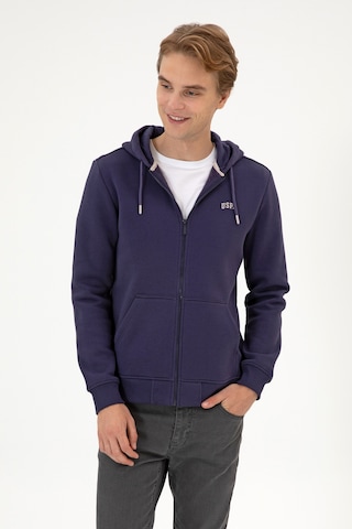 U.S. Polo Assn. Erkek Regular Fit Mürdüm Şardonlu Örme Hırka 50313755-VR074