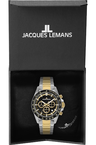Jacques Lemans 1-2207d Lıverpool Chronograph Erkek Kol Saati Gümüş - Siyah