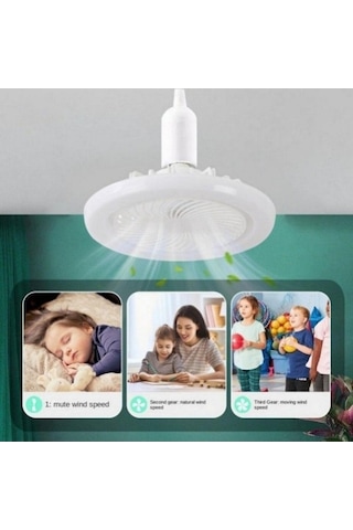 Flybuy Yatak Vantilatörü Uzaktan Tavan Oturma Odası Odası Mutfak Lambası Kumanda Kısılabilir Işık İle İçin Fan E27 E27 Celing Akıllı Cb Beyaz