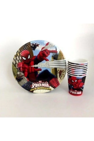 Spiderman 16 Kişilik Doğum Günü Set Parti Seti Konsept Parti