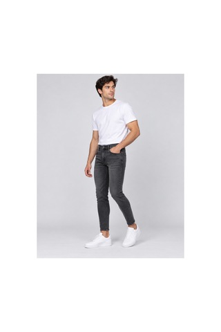 Nova Earth Art Unisex Antrasit Yüksek Bel Skinny Kısa Boy Kot Pantolon 33