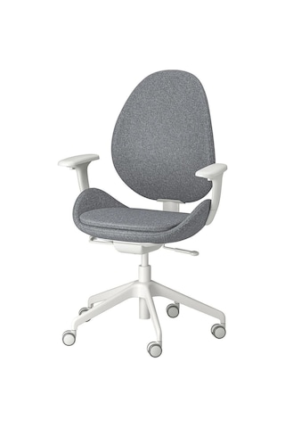 Gunnared Orta Gri-beyaz Çalışma Sandalyesi Ergonomik Ofis Koltuğu