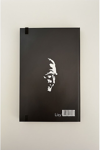 2026 Atatürk Ajanda Premium Sert Kapak Özel Baskı 17x24 Cm Lastikli Ajanda Atatürk Kapaklı Gri Ofs907ata