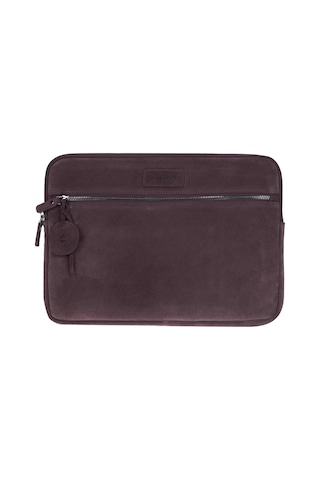 Burgundy Still Hakiki Süet Deri 15-16 İnç Macbook Uyumlu/laptop Kılıfı Bordo