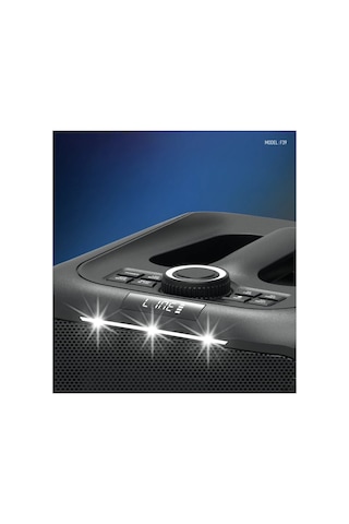 Konfulon - 205 - F39 25w Sürücülü Rgb Işıklı 2 Adet Mikrofonlu Bluetooth 5.3 Kablosuz Hoparlör - Csmo-tex - Siyah