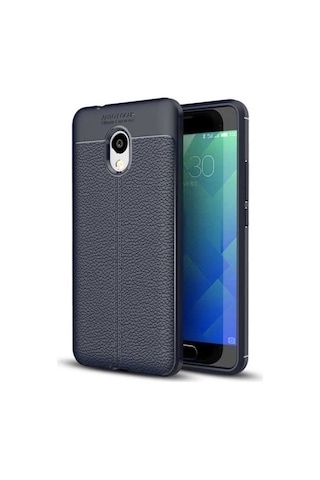 Meizu M5S Kılıf Deri Görünümlü Renk Atmayan Dayanaklı Silikon Kapak Niss