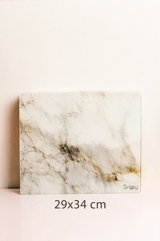 Snippy Marble - Cam Kesme Tahtası Cam Kesim Panosu Dekoratf Cam Kesim Tablası 29 X 34 Cm Çok Renkli