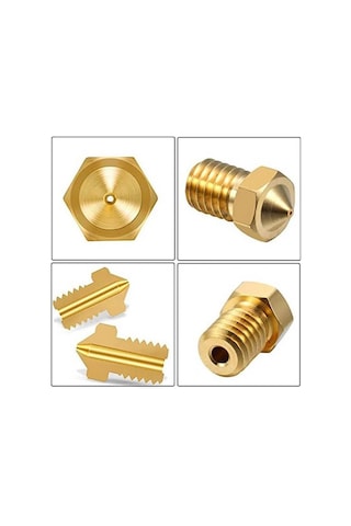 3d Yazıcı-printer M6 1.75mm / 0.4mm V5-v6 Pirinç Nozzle