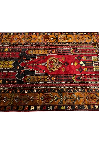 El Dokuma Yahyalı Halısı Büyük Seccade Namazlık 123x265 Kök Boya