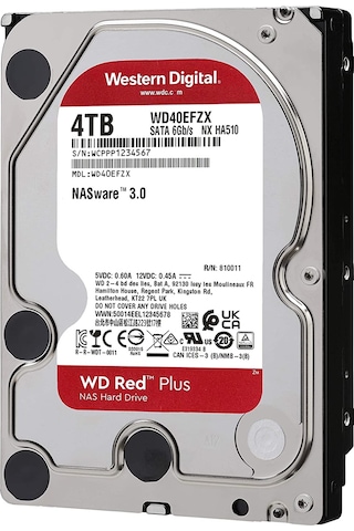 WD Red Plus WD40EFZX 3.5" 4 TB 5400 RPM SATA 3 NAS HDD