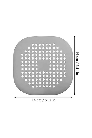 Ulzyvf Pratik Katlanabilir Silikon Saç Filtresi - Banyo & Mutfak İçin Emme Başlıklı Beyaz Beyaz