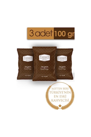 Tahmis Kahvesi Orta Kavrulmuş Türk Kahvesi 3 x 100 G