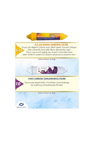 Piksel Aqua 14 Aşamalı Kapalı Kasa Filtre Seti