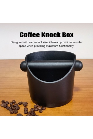 Fosenze Kahve Telve Kutusu Siyah - Gürültü Emici Kauçuk Bar İle Abs Malzeme, Kompakt Ve Dayanıklı Siyah