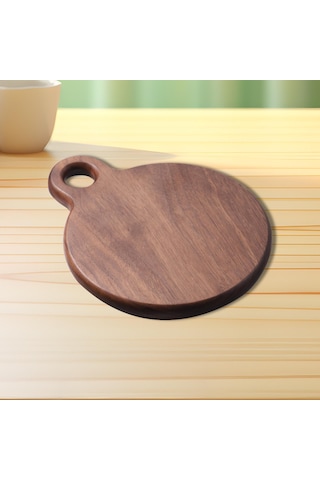 Homyl Ahşap Kesme Tahtası Kolay Saklama Biftek Sebze Peynir Yuvarlak