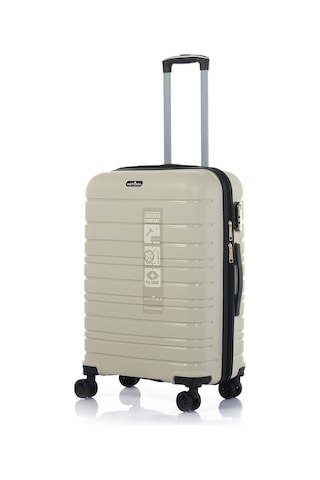 Hotowa Gold Pp Valiz 8010 Ekru Tsa Kilitli Orta Boy Beyaz