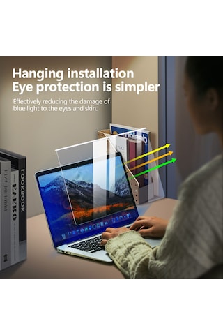 Mufunye 13.3 İnç Masaüstü/laptop Monitörü İçin Göz Koruyucu Mavi Işık Filtresi - Zımparalardan Ve Kirlikten Koruma, Kolay Kurulum Asma Tipi Ekran Koruyucu