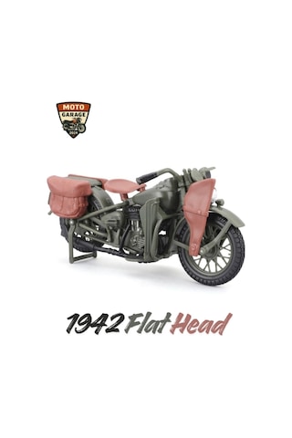 Maisto 1:18 Harley-davidson Klasik İkili Set - 1948 Panhead & 1942 Flathead Military Koleksiyonluk