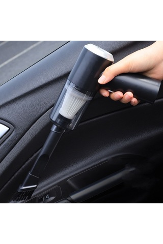 Jeemson Kablosuz El Fırçası Süpürge 120w 6000pa, Araç/ev/ofis İçin, Islak-kuru Kullanım, Led Işık, 2000mah Pil, Siyah