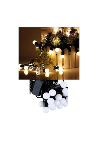 Top Led Işık 5 Metre Boncuk Led Yılbaşı Süsü Sabit Yanan Dekoratif Led Işık Gün Işığı