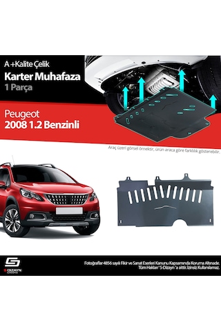 S-dizayn Peugeot 2008 1.2 Benzin Çelik Karter Muhafaza 2017 Üzeri A+ Kalite