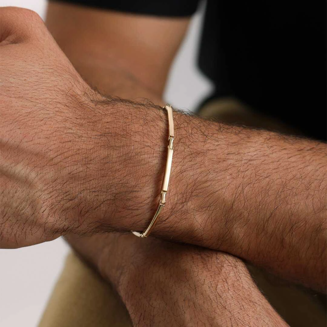 Parçalı Plaka Erkek Bileklik 12926580