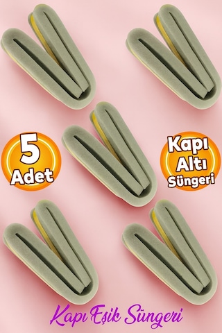 5 Adet Yapışkanlı Kapı Altı Eşik Süngeri Bant Soğuk Isı Izolasyon Yalıtım Bandı Fitili Süngeri 90 Cm 90 CM