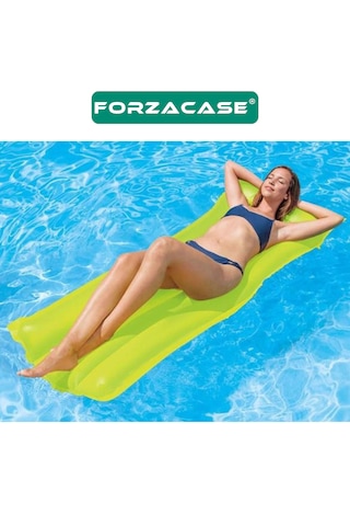 Forzacase Yetişkin Ve Çocuklar İçin Şişme Deniz Yatağı 183x69 Cm Yeşil Renk - Fc1234