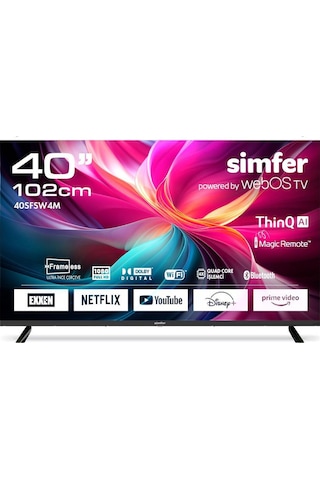Simfer 40SFSW4M Full HD 40" 102 Ekran Uydu Alıcılı WebOS Smart LED TV