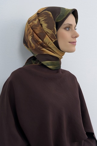 Armine Saf İpek Sura Eşarp-2026 İlkbahar-yaz- 95060d Kahverengi