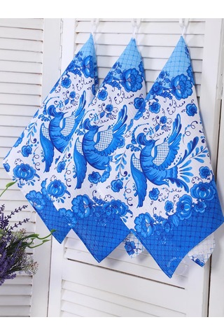 Kuz'kina Hatka Mutfak Havlular Seti 3 Adet 226475626 Mavi