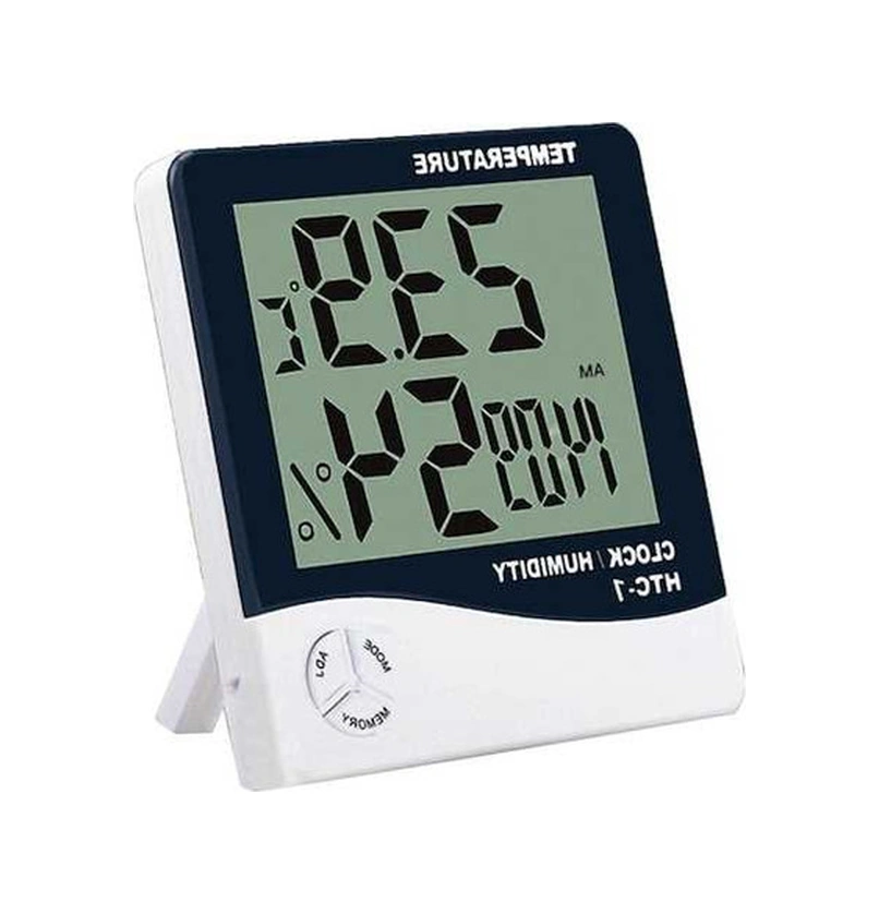 Tongxida Anasayfa Termometre Higrometre - İç Mekan Sıcaklık Ve Nem Ölçer, Alarmlı Saat, Büyük Lcd Ekran, Max/min Hafızalı Htc-