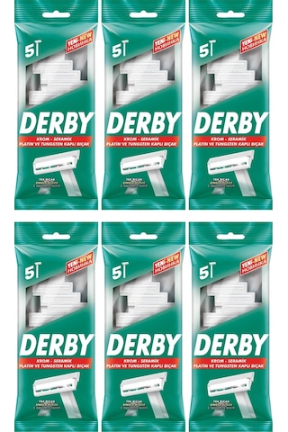 Derby Tek Bıçaklı 5 Li Poşet X 6 Adet