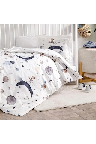 Özdilek Ranforce Bebek Nevresim Takımı Cute Space Krem