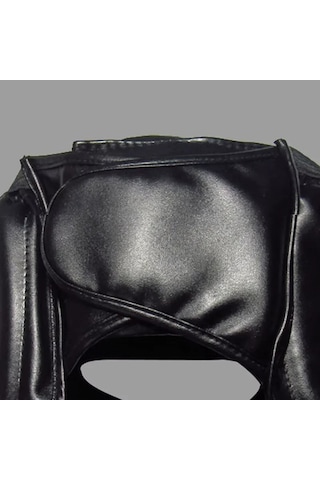 Tam Kapalı Kalınlaşmış Boks Kaskı Erkek Kadın Yetişkin Karate Siyah