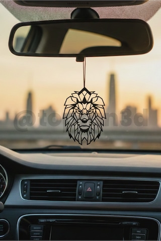 Aslan No3 Dikiz Ayna Süsü - Araba Süsü - Oto Aksesuar - Çift Taraflı