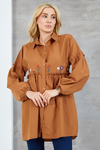 Dparis Çiçek Nakışlı Gömlek