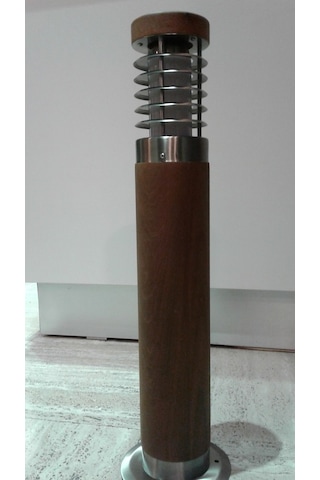 Teak Ağacı E27 Bahçe Aydınlatma Bollard Kahverengi