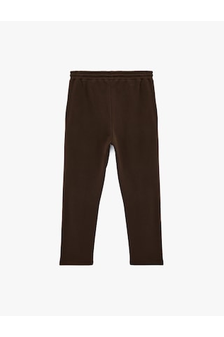 Koton Regular Fit Cepli Beli Bağcıklı Eşofman Altı Kahverengi 6wam40059mk Kahverengi
