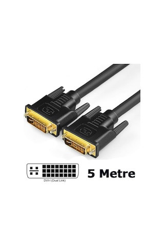 Dvi To Dvi Çift Filtreli 24+5 Kablo Ara Bağlanti Dvi-I 5 Metre