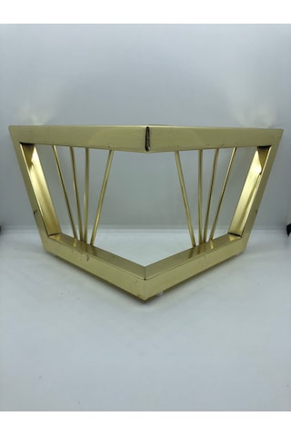 Metal, 15 24 24 Gold Kaplama Parlak Koltuk, Mobilya Ayağı 4 Adet Gold Kaplama