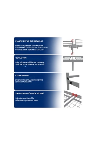 Aksviva Chester Tek Kişilik Ferforje Metal Karyola