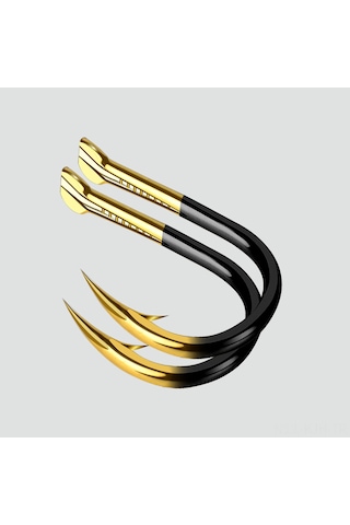 Jeehugo Tungsten Alloy Balık İğnesi Siyah Altın, 10 Adet, 1 Numaralı Av Aracı